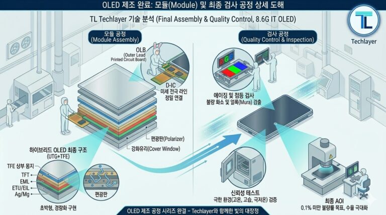 [OLED 공정 제5탄] 모듈 및 검사: 빛을 완성하고, 완벽을 검증하다 (시리즈 완결)