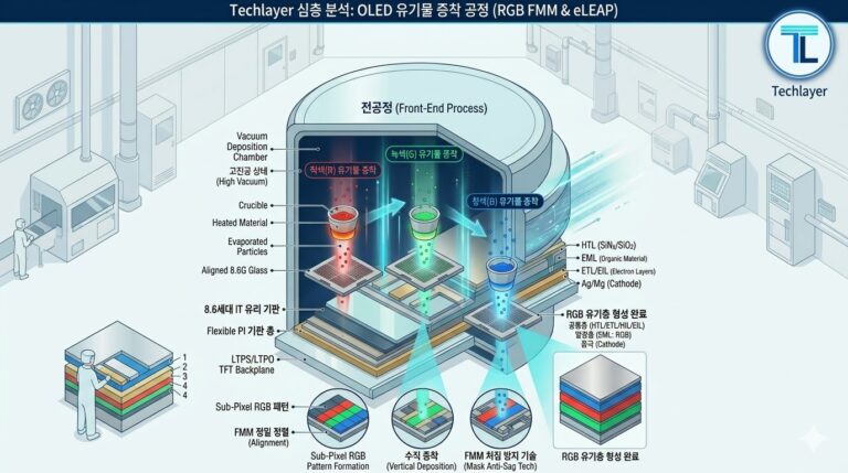 [OLED 공정 제3탄] 증착(Evaporation): 진공 속에서 피어나는 빛의 예술