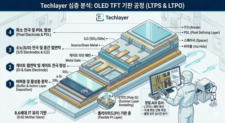 [OLED 공정 제2탄] TFT(박막 트랜지스터): 픽셀을 깨우는 전기적 두뇌