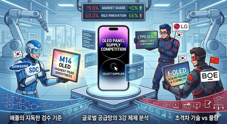 [디스플레이 상식 사전 #1]”내 아이폰 액정 제조사는? 삼성·LG·BOE 기술 차이와 공급망의 비밀”